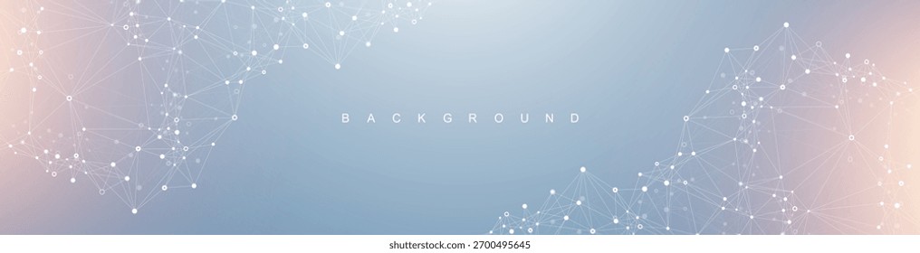 Entwurfsvorlage für globale Netzwerkverbindungsbanner. Header soziale Netzwerkkommunikation im globalen Geschäftskonzept. Visualisierung großer Datenmengen. Internettechnologie