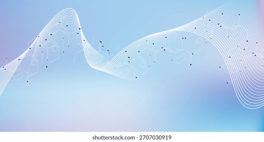 Modelo de design de banner de conexão de rede global. Cabeçalho de comunicação de rede social no conceito de negócio global. Visualização de Big Data. Tecnologia da Internet.