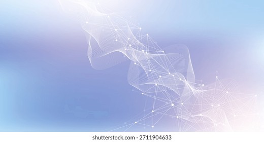 Entwurfsvorlage für globale Netzwerkverbindungsbanner. Header soziale Netzwerkkommunikation im globalen Geschäftskonzept. Visualisierung großer Datenmengen. Internet-Technologie.