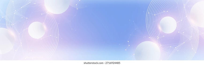 Global network connection banner design template. Header social network communication in the global business concept. Big data visualization. Internet technology.
