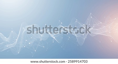 Global network connection banner design template. Big data visualization idea. Header social network communication in the global business concept. Internet technology. Vector illustration