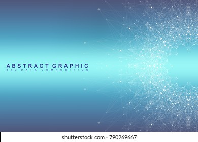 Global network connection. Network and big data visualization background. Global business. Vector Illustration