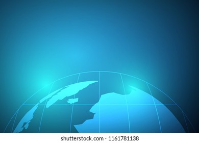 Global network connection with business concept and world map line, vector illustrator