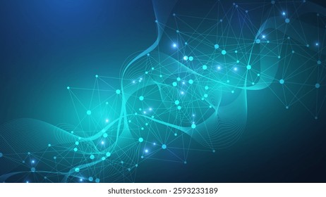 Global network connection. Global business. Social network communication. Internet technology. Vector illustration