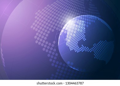 Global network connection. Global business World map point and line composition concept, Vector Illustration
