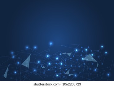 Global network connection concept. Abstract dots lines connecting online of business global. Vector illustration background.