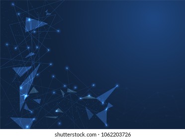 Global network connection concept. Abstract dots lines connecting online of business global. Vector illustration background.