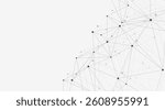 Global network connection concept. Big data visualization. Social network communication in the global computer networks. Internet technology. Business. Science. Vector illustration.