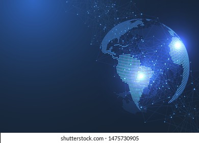 Global Network Lines Connection World Map Stock Vector (Royalty Free ...