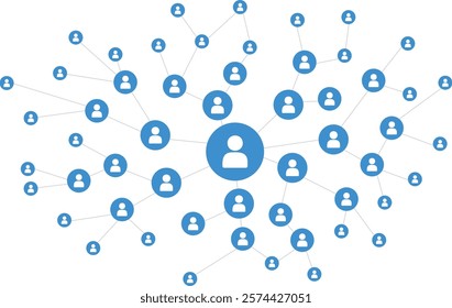 Global network connection concept. Big data visualization. Social network communication between people vector illustration