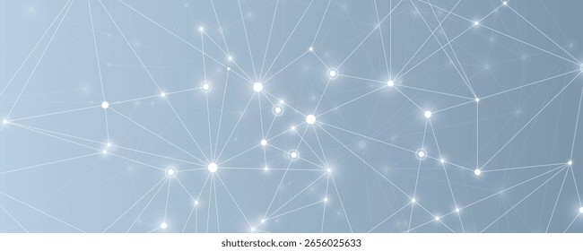Global network connection concept. Big data visualization. Social network communication in the global computer networks. Internet technology. Business. Science. Vector illustration