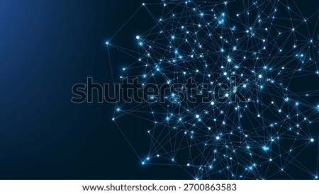 Global network connection concept. Big data visualization. Social network communication in the global computer networks. Internet technology. Business. Science. Vector illustration