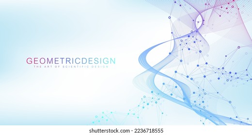 Global network connection concept. Social network communication in the global business. Big data visualization. Internet technology. Vector illustration