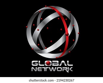 Conexión de red global que cubre la tierra para diseño de plantillas o logotipos de concepto.