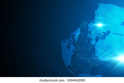 global network connection cyberspace design concept background eps 10 vector