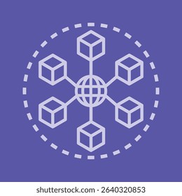 Global Network Connection Diagram Icons