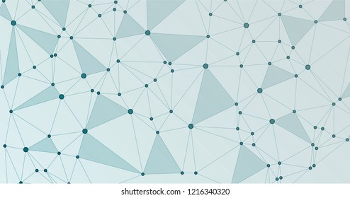 Global network connection digital grid. Interlinked nodes, neuron or big data cloud structure concept. Information technology concept cover.