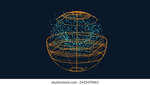 Global Network Connection with dot, point, lines. Creative Design for Advertising, Web, Poster, Social Media, Banner, Cover. Science Global Concept for Future Business Idea. Vector Illustration