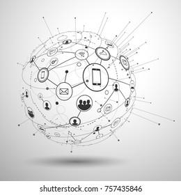 Global network connection illustration