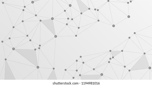 Global network connection illustration. Interlinked nodes, neuron or social media structure concept. Information technology concept cover.