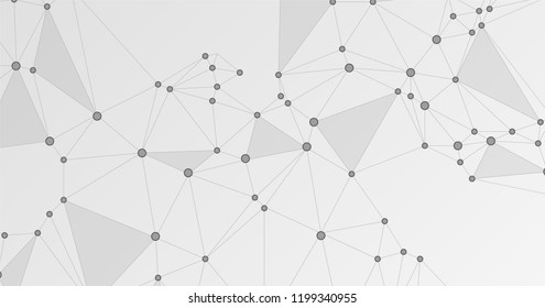 Global network connection illustration. Interlinked nodes, molecular or  big data cloud structure concept. Network nodes information technology concept.