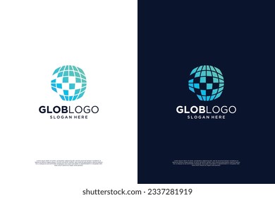 Global network connection logo design. Business concept. Vector illustrator.