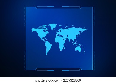 Global network connection map. Social network concept. business. internet.3D world map ,work from home