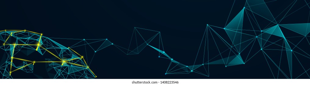 Global network connection and Molecules technology with polygonal