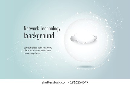 Global network connection point and line composition for web sites or landing page, template banner with copy space vector