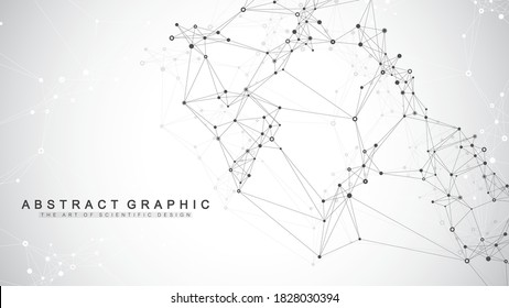Conexión de red global. Comunicación de redes sociales en el negocio global. Concepto de punto de mapa mundial y composición de línea. Ilustración del vector
