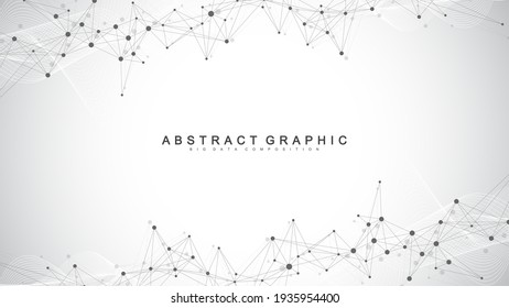 Global network connection. Social network communication in the global business. World map point and line composition concept. Vector illustration