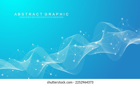 Global network connection. Social network communication in the global business concept. Big data visualization. Internet technology. Vector illustration