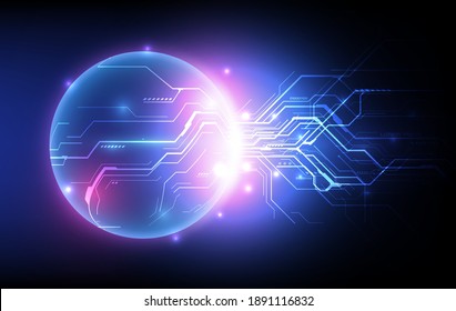 global network connection tech innovation concept background 