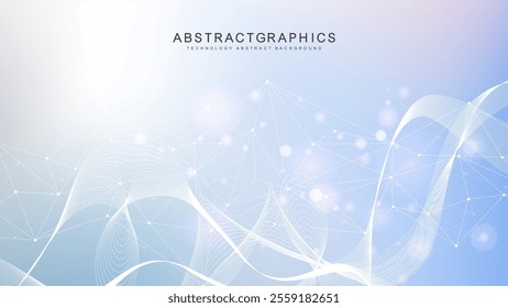 Global network connection website header or banner design. Abstract background with connecting dots and lines. Global business. Social network communication. Internet technology. Vector illustration