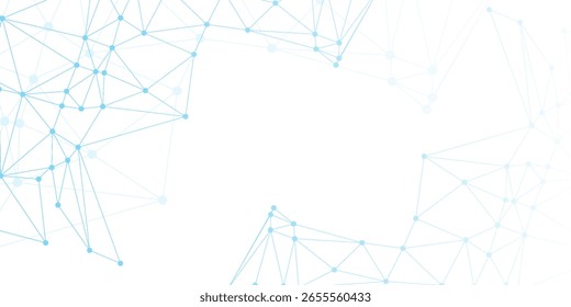 Cabeçalho ou design de banner do site de conexão de rede global. Fundo abstrato com pontos e linhas de conexão. Negócios globais. Comunicação em rede social. Tecnologia da Internet