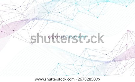 Global network connection website header or banner design. Abstract background with connecting dots and lines. Global business. Social network communication. Internet technology. Vector illustration