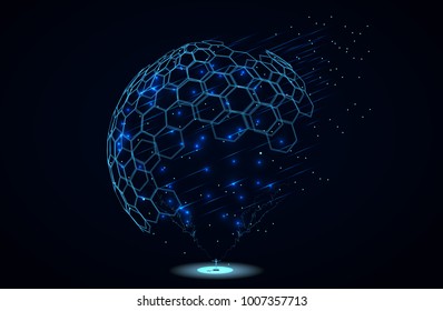 Global network connection. World map point and line composition concept of global business. Vector 