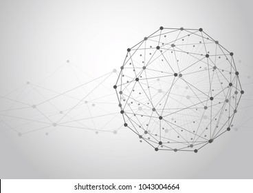 Global network connection. World map point and line composition concept of global business. Vector Illustration