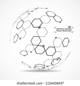 Global network connection. World map point and line composition concept of global business. Vector Illustration