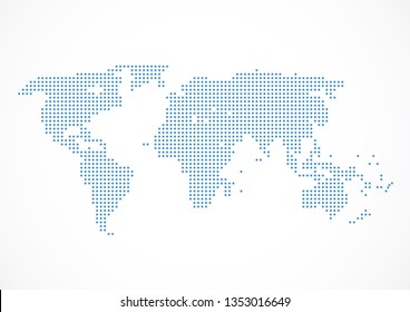 Global network connection. World map point and line composition concept of global business. Vector Illustration