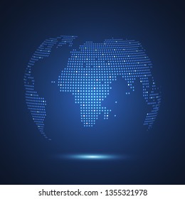 Global network connection. World map point and line composition concept of global business. Vector Illustration