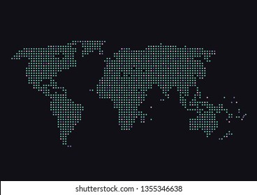 Global network connection. World map point and line composition concept of global business. Vector Illustration