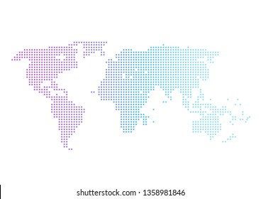 Global network connection. World map point and line composition concept of global business. Vector Illustration