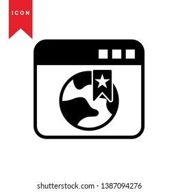 Global network connection. world map, Internet Icon - Premium Vector