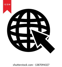 Global network connection. world map, Internet Icon - Premium Vector