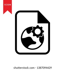 Global network connection. world map, Internet Icon - Premium Vector