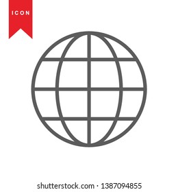 Global network connection. world map, Internet Icon - Premium Vector