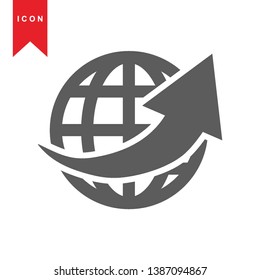 Global network connection. world map, Internet Icon - Premium Vector