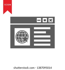 Global network connection. world map, Internet Icon - Premium Vector
