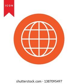 Global network connection. world map, Internet Icon - Premium Vector